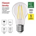 LED žiarovka Filament A60 / E27 / 3,8 W (60 W) / 806 lm / neutrálna biela