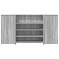 vidaXL Recepčný stôl sivý dub sonoma 200x50x103,5 cm kompozitné drevo