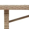 vidaXL Záhradný stôl so sklenenou doskou béžový 190x80x75 cm polyratan