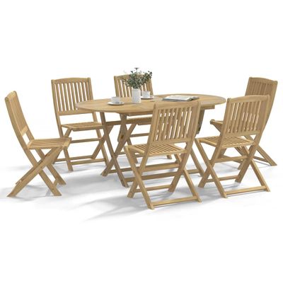 vidaXL Skladacie stoličky 6 ks 48,5x57x90 cm Masívne drevo Akácia