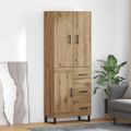 vidaXL Highboard 2 ks Remeselný dub 69,5 x 34 x 180 cm