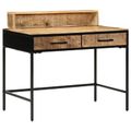 vidaXL Konzolový stôl Hnedá 100 x 55 x 89.5 cm Pevné mango drevo a kov