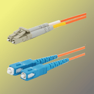 Optický patchkábel duplex LC-SC 50/125 µm MM,45 m, OM2