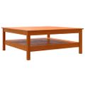 vidaXL Konferenčný stolík voskový hnedý 100x100x40 cm borovicový masív