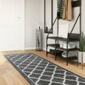 vidaXL Koberec umývateľný čierno-biely 80x300 cm