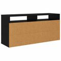 vidaXL Nízka skriňa so zásuvkou Čierny dub 102 x 32 x 48,5 cm