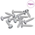 vidaXL Drevo skrutky 12 ks Strieborná M3,5 x 20 mm Oceľ