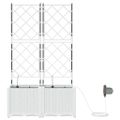 vidaXL Záhradný kvetináč 2 ks Biela 80 x 40 x 142 cm PP