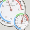 vidaXL Tepelný higrometer Biela 7,5 x 7,5 x 1,2 cm ABS