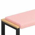 vidaXL Vankúš na lavičku Sherpa látka Ružová Hĺbka 35 cm