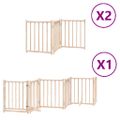 vidaXL Brána pre psa s dverami sklad. 12 panelov 600 cm topoľové drevo