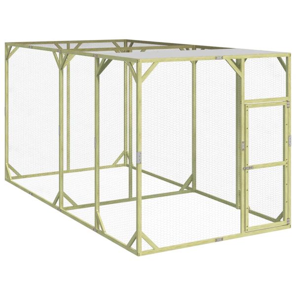 vidaXL Kurník 200x400x200 cm impregnovaná masívna borovica