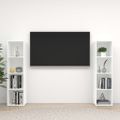 vidaXL TV skrinky 2 ks biele 142,5x35x36,5 cm drevotrieska
