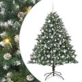 vidaXL Umelý vianočný stromček Zelená 180 cm PVC, plast a oceľ