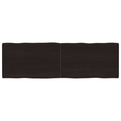 vidaXL Stolová doska tmavohnedá 160x50x(2-6)cm ošetrený masív hrany