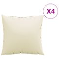 vidaXL Dekoratívne vankúše 4 ks krémové 50x50 cm látka