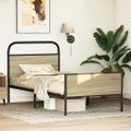 vidaXL Posteľný rám bez matraca 75x190 cm dub sonoma kompozitné drevo