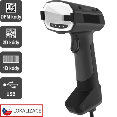 VIRTUOS - DPM CCD 2D čítačka Virtuos HT-880DPM, USB, tmavo šedá