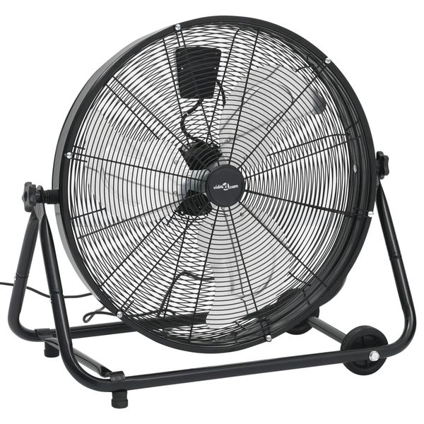 vidaXL Priemyselný bubnový ventilátor 60 cm 172,5 W, čierny