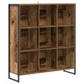 vidaXL Knižnica 99.5 x 30 x 108.5 cm Kompozitné drevo Staré drevo
