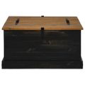 vidaXL Úložná komoda HALDEN Čierna 91x91x47 cm Masívna borovica