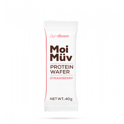 MoiMüv Protein Wafer - GymBeam, jahoda, 40 g