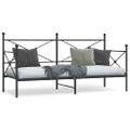 VidaXL Denná posteľ bez matraca Čierna 75x190 cm Oceľ