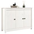 vidaXL Komoda biela 100x35x74 cm borovicový masív