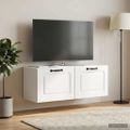vidaXL Nástenná TV skrinka Biela s vysokým leskom 78,5 x 31 x 30 cm