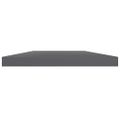 vidaXL Prídavné police 8 ks, lesklé sivé 40x20x1,5 cm, drevotrieska
