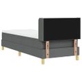 vidaXL Posteľ s pružinovým rámom Tmavo šedá 200 x 80 cm látka