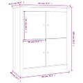 vidaXL Komoda čierna 83x41,5x100 cm borovicový masív