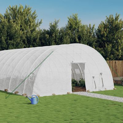 vidaXL Fóliovník s oceľovým rámom biely 72 m² 12x6x2,85 m