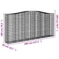 vidaXL Oblúkový gabionový kôš 400x50x180/200 cm pozinkované železo