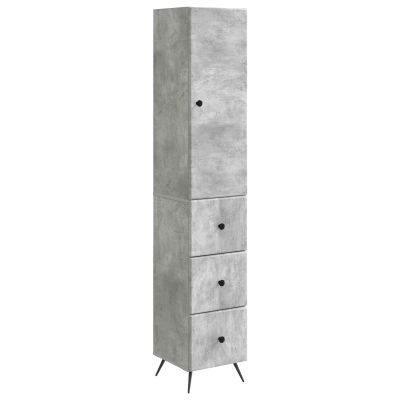 vidaXL Sada skríň 2 pcs Betónovo sivá 34,5 x 34,5 x 90 cm