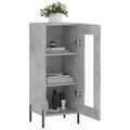 vidaXL Komoda betónovo sivá 34,5x34x90 cm spracované drevo