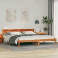 vidaXL Rám postele Včelí hnedý 200 x 200 cm Masívne borovicové drevo