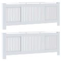 vidaXL Kryt radiátora 2 ks Biela 205 x 20,5 x 81,5cm Kompozitné drevo