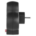 Rozbočovacia zásuvka 2×, vyp., 1×USB-A+1×USB-C, čierna