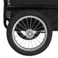 vidaXL Vozík pre domáce zvieratá na bicykel/beh 2-v-1, červeno čierny