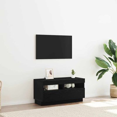 vidaXL TV skrinka Čierny dub 80 x 35 x 40 cm Kompozitné drevo