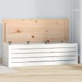 vidaXL Úložný box biely 109x36,5x33 cm masívna borovica