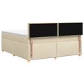 vidaXL Posteľ boxspring s matracom Krémová 140 x 190 cm Látka