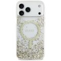Puzdro Guess Resin Bottom Glitter MagSafe pre iPhone 17 Pro Max zlaté