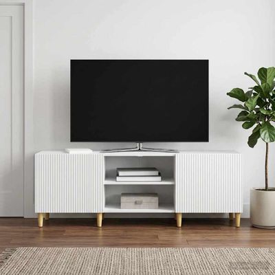 vidaXL TV skrinka Biela 150 x 31 x 50 cm Kompozitné drevo