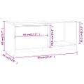 vidaXL TV skrinka biela 90x35x40 cm drevotrieska
