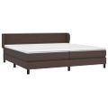 vidaXL Boxspring posteľ s matracom hnedá 200x200 cm umelá koža