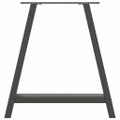 vidaXL Nohy k jedálenskému stolu v tvare A, 2 ks, antracitové, 70 x (72-73) cm, oceľ