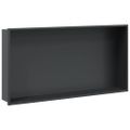 vidaXL Výklenok do sprchy matná čierna 32x32x9 cm nerezová oceľ