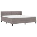 vidaXL Posteľ s pružinovým rámom Sivohnedá 200 x 180 cm látka